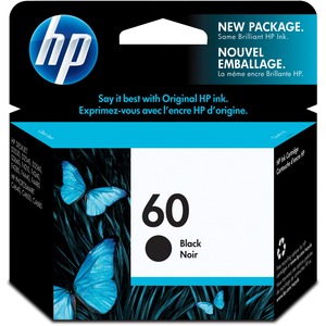 HP 60 Black Ink Cartridge | Works with DeskJet D1660, D2500, D2600, D5560, F2400, F4200, F4400, F4580; ENVY 100, 110, 120; PhotoSmart C4600, C4700, D110a Series | CC640WN