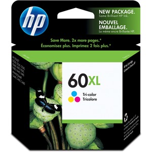 Original HP 60XL Tri-color High-yield Ink Cartridge | Works with DeskJet D1660, D2500, D2600, D5560, F2400, F4200, F4400, F4580; ENVY 100, 110, 120; PhotoSmart C4600, C4700, D110a Series | CC644WN