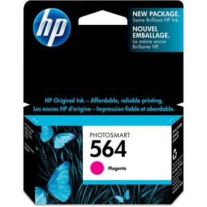 Original HP 564 Magenta Ink Cartridge | Works with DeskJet 3500; OfficeJet 4620; PhotoSmart B8550, C6300, D5400, D7560, 5510, 5520, 6510, 6520, 7510, 7520, Plus, Premium, eStation Series | CB319WN