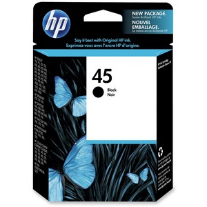 HP Original HP 45 Black Ink Cartridge | Works with select HP DeskJet, DesignJet, OfficeJet, OfficeJet Pro, PhotoSmart, Color Copier, Fax Series | 51645A