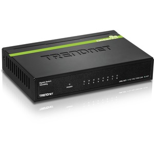 TRENDnet 8-Port Unmanaged Gigabit Switch, TEG-S80G, Desktop Ethernet Metal Switch, Ethernet Splitter, Fanless,16Gbps Switching Capacity, Plug & Play, Lifetime Protection, Black