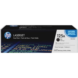 Original HP 125A Black Toner Cartridges (2-pack) Works with HP Color LaserJet CM1312 MFP Series, HP Color LaserJet CP1215, CP1515, CP1518 Series CB540AD