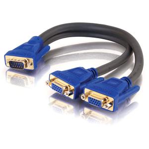 C2G Ultima One HD15 Male to Two HD15 Female SXGA Monitor Y-Cable