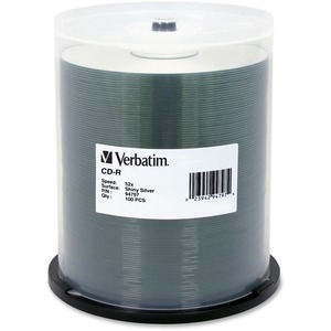Verbatim CD-R 700MB 52X DataLifePlus Shiny Silver Silk Screen Printable