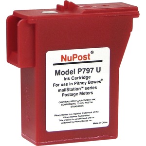 V7 Remanufactured Postage Meter Red Ink Cartridge for Pitney Bowes 797-0/797-Q/797-M