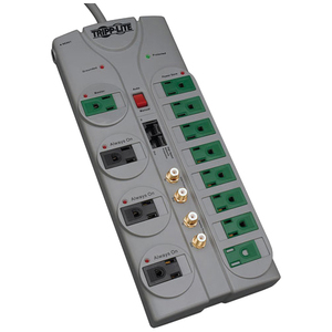 Tripp Lite by Eaton Eco-Surge 12-Outlet Home/Business Theater Surge Protector, 10 ft. (3.05 m) Cord, 3600 Joules