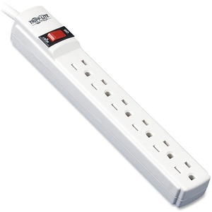 Tripp Lite by Eaton Protect It! 6-Outlet Surge Protector, 6 ft. Cord, 790 Joules, Diagnostic LED, Light Gray Housing
