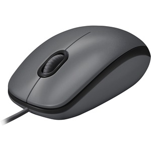 Logitech M100 Corded Optical Mouse, USB 2.0, Left/Right Hand Use, Black