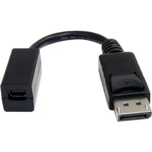 StarTech.com 6in (15cm) DisplayPort to Mini DisplayPort Cable, 4K x 2K Video, DP Male to Mini DP Female Adapter Cable, DP to mDP 1.2