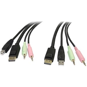 StarTech.com 6 ft 4-in-1 USB DisplayPort KVM Switch Cable