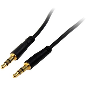 StarTech.com 1 ft Slim 3.5mm Stereo Audio Cable