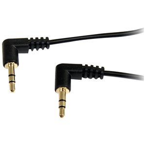 StarTech.com 1 ft Slim 3.5mm Right Angle Stereo Audio Cable