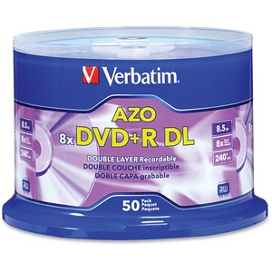 Verbatim DVD+R DL 8.5GB 8X with Branded Surface