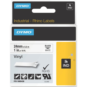 Dymo Black on White Color Coded Label