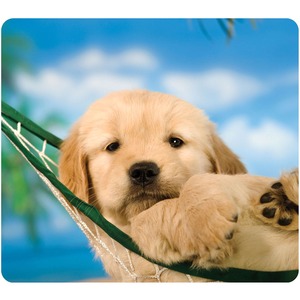 Fellowes Recycled Mouse Pad, 9 x 8, Puppy in Hammock Design