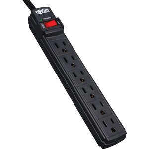 Tripp Lite by Eaton Protect It! 6-Outlet Surge Protector, 6 ft. Cord, 360 Joules, Diagnostic LED, Black Housing