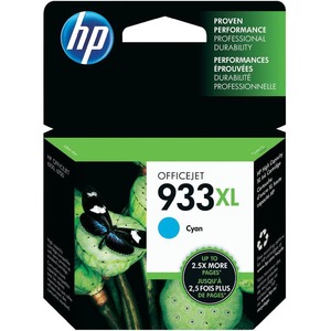 Original HP 933XL Cyan High-yield Ink Cartridge | Works with HP OfficeJet 6100, 6600, 6700, 7110, 7510, 7610 Series | CN054AN