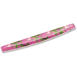 Fellowes Photo Gel Keyboard Wrist Rest with Microban Protection, Pink Flowers (9179101)