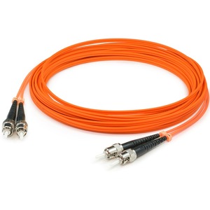 AddOn 5m ST (Male) to ST (Male) Orange OM1 Duplex Fiber OFNR (Riser-Rated) Patch Cable