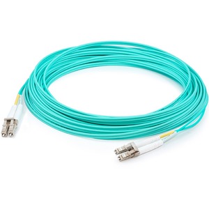 AddOn 1m LC (Male) to LC (Male) Aqua OM3 Duplex Fiber OFNR (Riser-Rated) Patch Cable