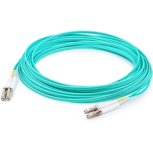 AddOn 15m LC (Male) to LC (Male) Aqua OM3 Duplex Fiber OFNR (Riser-Rated) Patch Cable