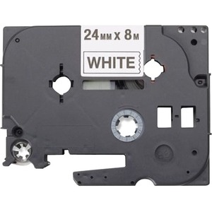 Brother Mobile HGE2515PK Hge High Grade Standard Adhesive Tape, 0.94" W x 26.2' L, Black on White