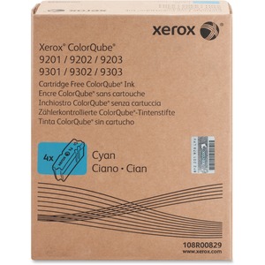 GENUINE XEROX CQ INK, CYAN, 4 STICKS COLORQUBE 9201/9202/9203