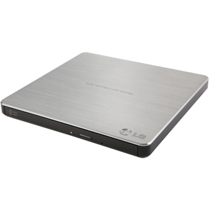 LG Electronics 8X USB 2.0 Super Multi Ultra Slim Portable DVD+/-RW External Drive with M-DISC Support, Retail (Silver) GP60NS50