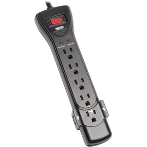 Tripp Lite by Eaton Protect It! 7-Outlet Surge Protector 7 ft. Cord with Right-Angle Plug 2160 Joules Diagnostic LEDs Black Housing