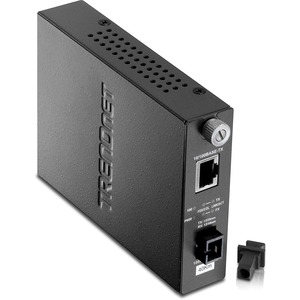 TRENDnet Intelligent 100Base-TX to 100Base-FX Dual Wavelength Single Mode SC Fiber Media Converter (40 km / 24.9 miles); RJ-45 port; Fiber to Ethernet Converter; Lifetime Protection; TFC-110S40D5i