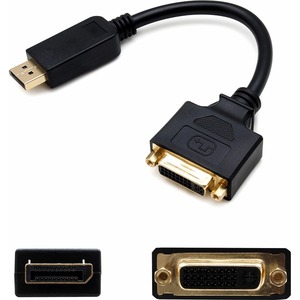 DisplayPort 1.2 Male to DVI-I (29 pin) Female Black Active Adapter For Resolution Up to 1920x1200 (WUXGA)