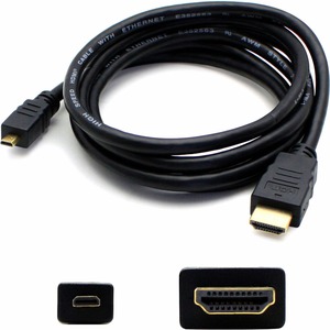 3ft HDMI 1.4 Male to Micro-HDMI 1.4 Male Black Cable For Resolution Up to 4096x2160 (DCI 4K)