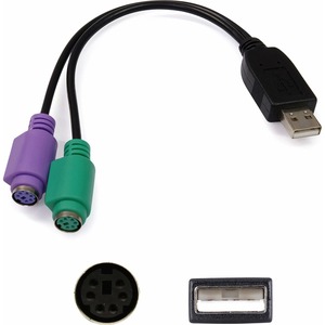 AddOn USB 2.0 (A) Male to PS/2 Female Gray Adapter