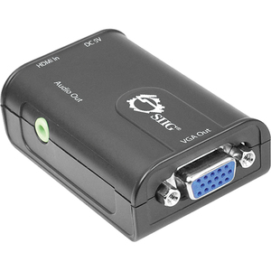 SIIG CE-H21811-S1 HDMI to VGA with Audio Converter (CE-H21811-S1), Black
