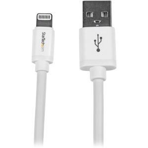 StarTech.com 2m (6ft) Long White Apple?&reg; 8-pin Lightning Connector to USB Cable for iPhone / iPod / iPad