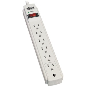 Tripp Lite by Eaton Protect It! 6-Outlet Surge Protector, 8 ft. (2.43 m) Cord, 990 Joules, Low-Profile Right-Angle 5-15P plug