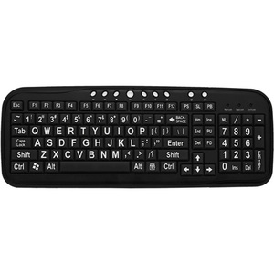 DataCal Ezsee Low Vision Keyboard Large White Print Black Keys