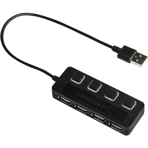Sabrent 4-Port USB 2.0 Hub with Individual Power Switches and LEDs (HB-UMLS)