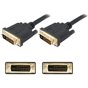 5PK 1ft DVI-D Dual Link (24+1 pin) Male to DVI-D Dual Link (24+1 pin) Male Black Cables For Resolution Up to 2560x1600 (WQXGA)