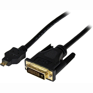 StarTech.com 3ft (1m) Micro HDMI to DVI Cable, Micro HDMI to DVI Adapter Cable, Micro HDMI Type-D to DVI-D Monitor/Display Converter Cord