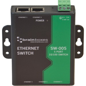 Brainboxes 5 Port Unmanaged Ethernet Switch Wall Mountable
