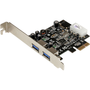 StarTech.com 2 Port PCI Express (PCIe) SuperSpeed USB 3.0 Card Adapter with UASP