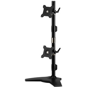 Amer Mounts Stand Based Vertical Dual Monitor Mount for two 15"-24" LCD/LED Flat Panels