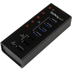 StarTech.com 4 Port USB 3.0 Hub plus 3 Dedicated USB Charging Ports (2 x 1A & 1 x 2A)