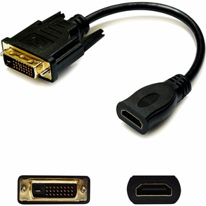 DVI-D Dual Link (24+1 pin) Male to HDMI 1.3 Female Black Adapter For Resolution Up to 2560x1600 (WQXGA)