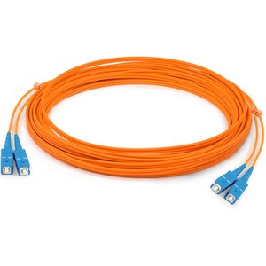 AddOn 2m SC (Male) to SC (Male) Orange OM1 Duplex Fiber OFNR (Riser-Rated) Patch Cable