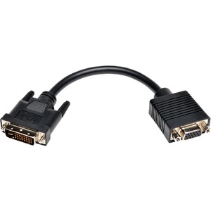 Tripp Lite by Eaton DVI to VGA Adapter Cable (DVI-I Dual-Link to HD15 M/F) 8 in. (20.3 cm)