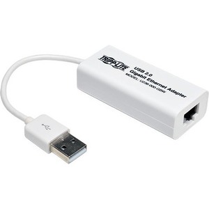 Eaton Tripp Lite Series USB 2.0 to Gigabit Ethernet NIC Network Adapter, 10/100/1000 Mbps, White