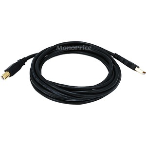 Monoprice 10ft USB 2.0 A Male to B Male 28/24AWG Cable (Gold Plated)
