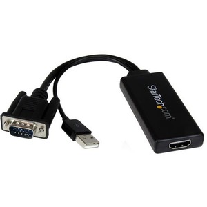 StarTech.com VGA to HDMI Adapter with USB Audio & Power